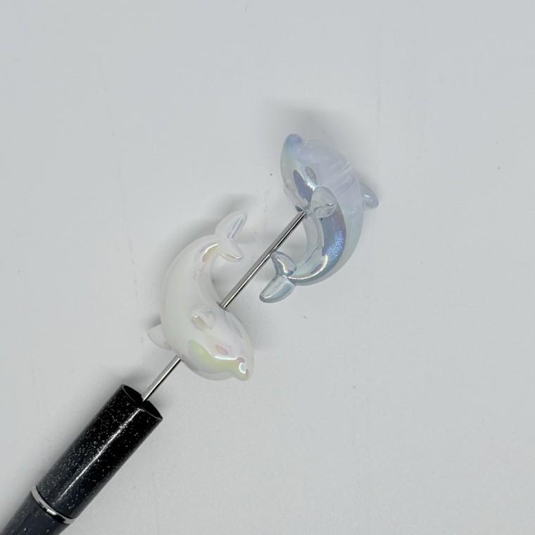 볼펜꾸미기 볼꾸 동대문 꾸미기 DIY 캐릭터 알록달록 벨루가 오로라 돌고래 고래 블루 화이트