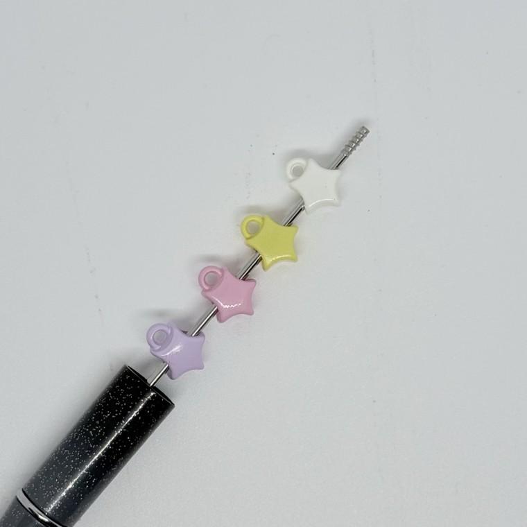 볼펜꾸미기 볼꾸 동대문 꾸미기 DIY 론델 도넛링 파츠 고리 오링 컬러 블럭 키링 폰줄 별 스타
