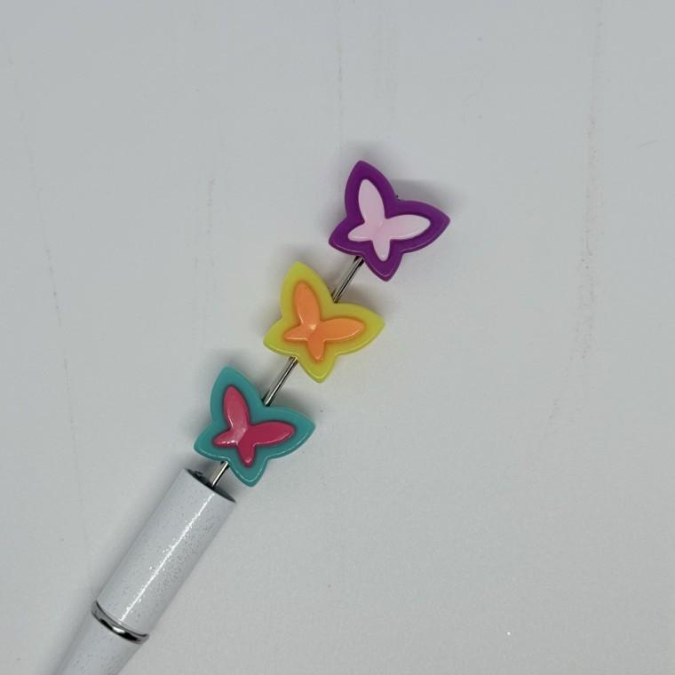 B1 볼펜꾸미기 볼꾸 동대문 꾸미기 DIY 캐릭터 알록달록 미니 나비 오로라 버터플라이 미니 스몰