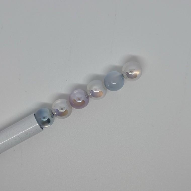 B6 볼펜꾸미기 볼꾸 동대문 꾸미기 DIY 알록달록 볼 원형 구슬 투명 12mm 오로라