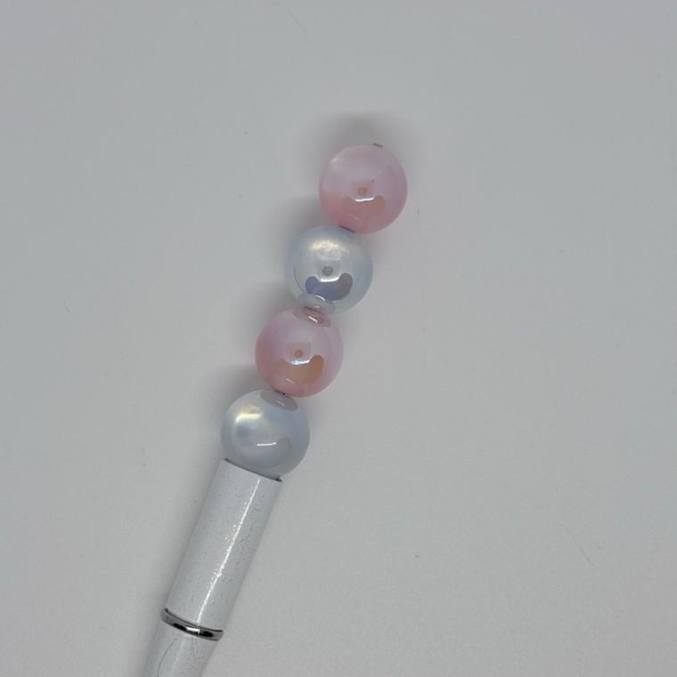 B7 볼펜꾸미기 볼꾸 동대문 꾸미기 DIY 알록달록 볼 원형 구슬 투명 16mm 오로라 캣츠아이