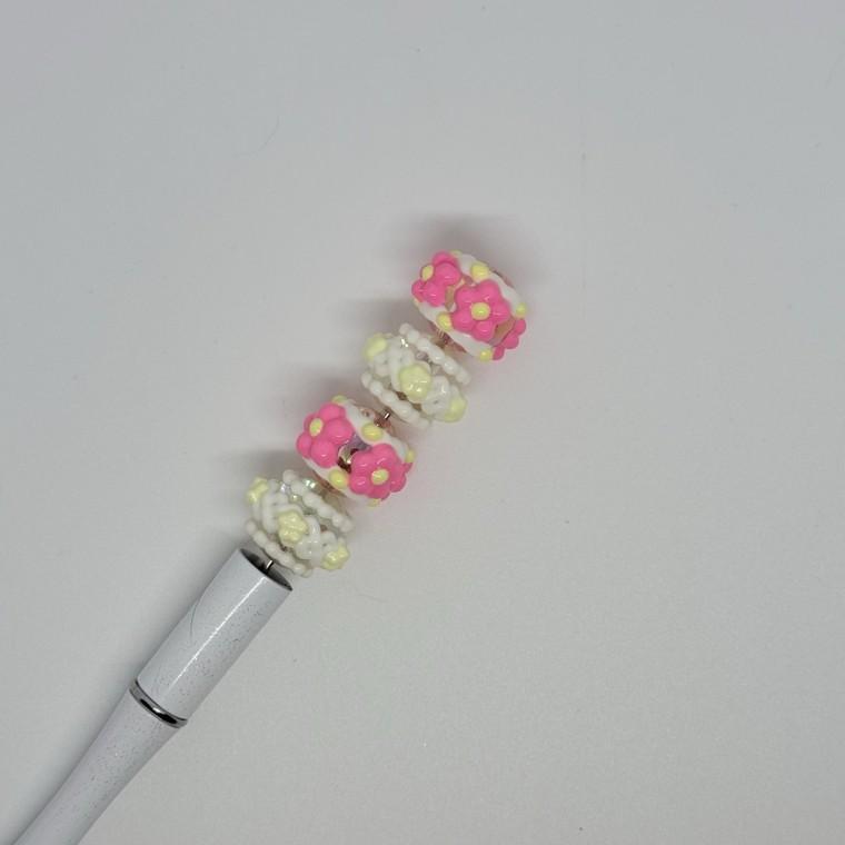 B10 볼펜꾸미기 볼꾸 동대문 꾸미기 DIY 캐릭터 알록달록 미니 파츠 케이크 사탕 캔디 컵케이크 리본 꽃