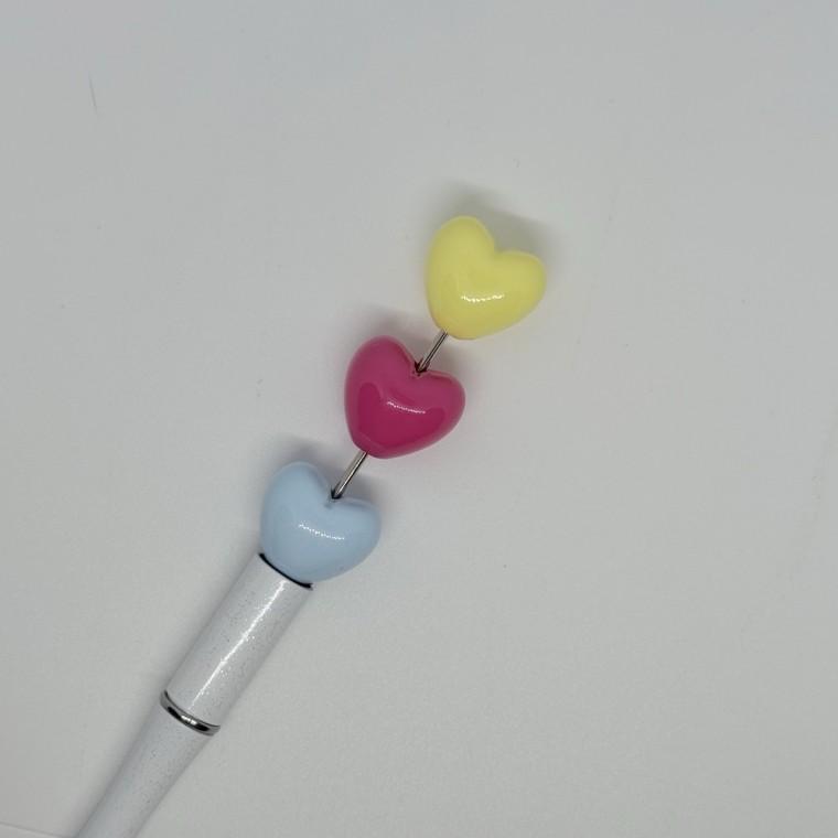 B12 볼펜꾸미기 볼꾸 동대문 꾸미기 DIY 캐릭터 통통 컬러 하트 비비드 기본