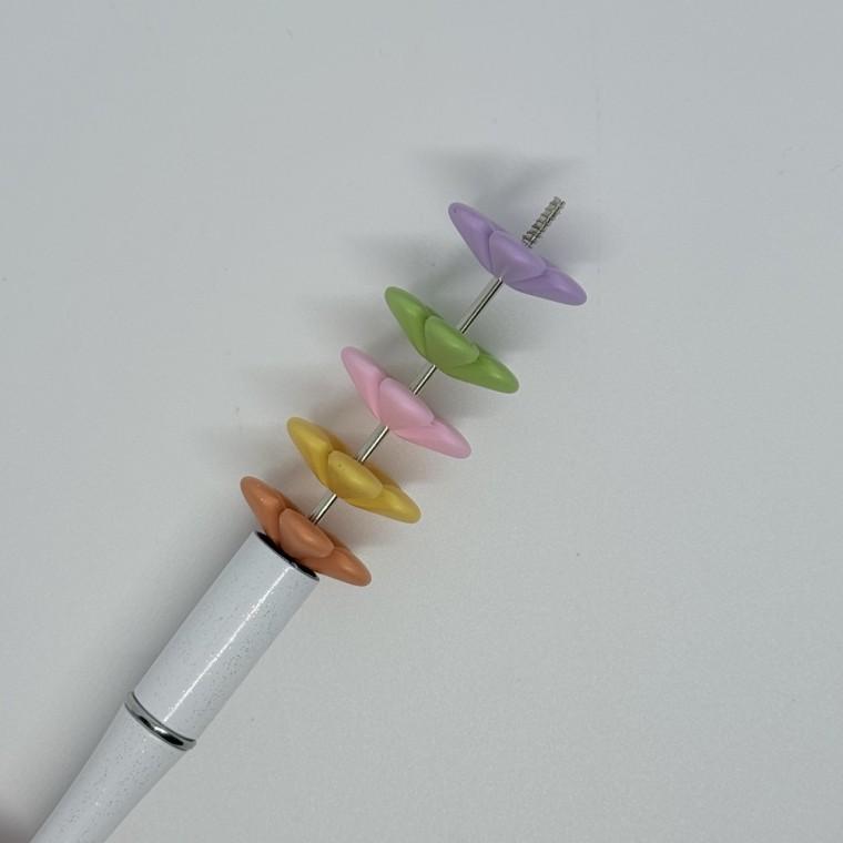 B14 볼펜꾸미기 볼꾸 동대문 꾸미기 DIY 캐릭터 알록달록 미니 파츠 꽃받침 꽃잎 꽃 플라워