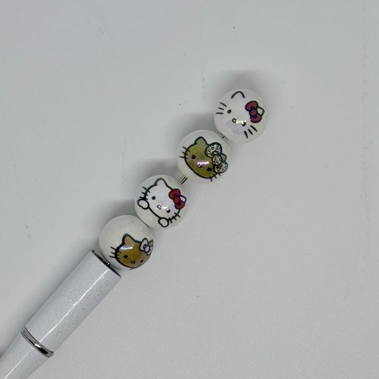B35 볼펜꾸미기 볼꾸 동대문 꾸미기 DIY 고양이 KT 구슬 공 페이스 볼 알록달록 태닝 썬팅