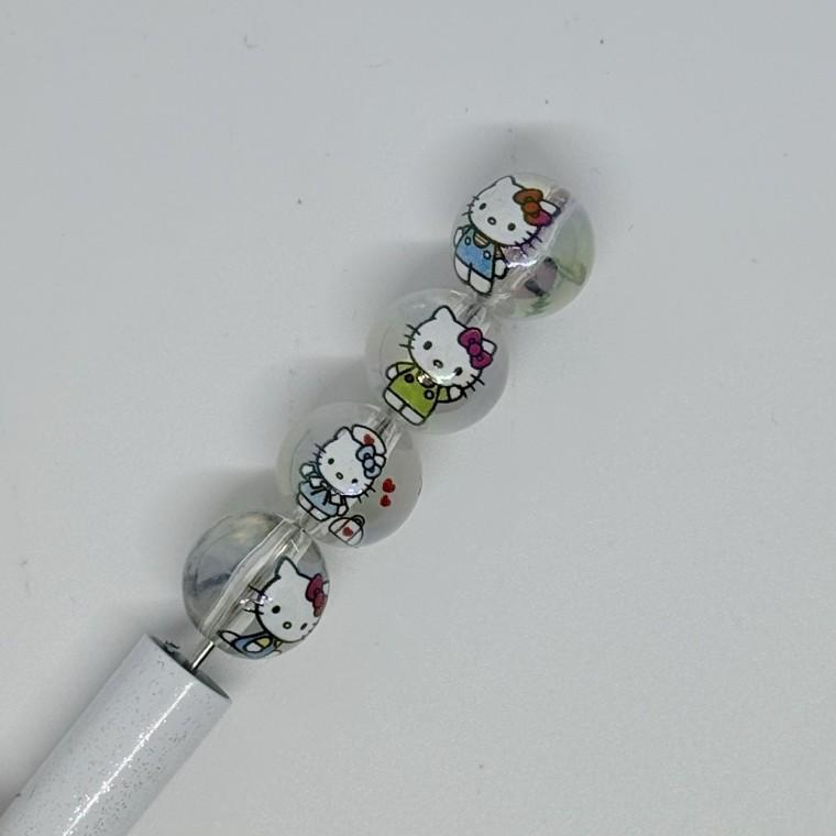 B36 볼펜꾸미기 볼꾸 동대문 꾸미기 DIY 고양이 KT 구슬 공 페이스 볼 알록달록 태닝 썬팅