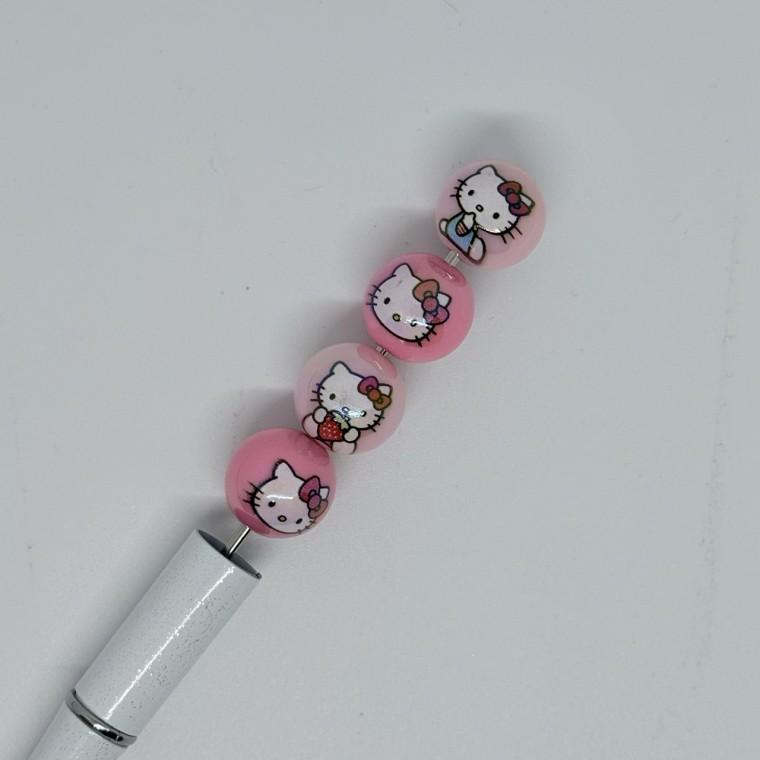 B37 볼펜꾸미기 볼꾸 동대문 꾸미기 DIY 고양이 KT 구슬 공 페이스 볼 알록달록 태닝 썬팅