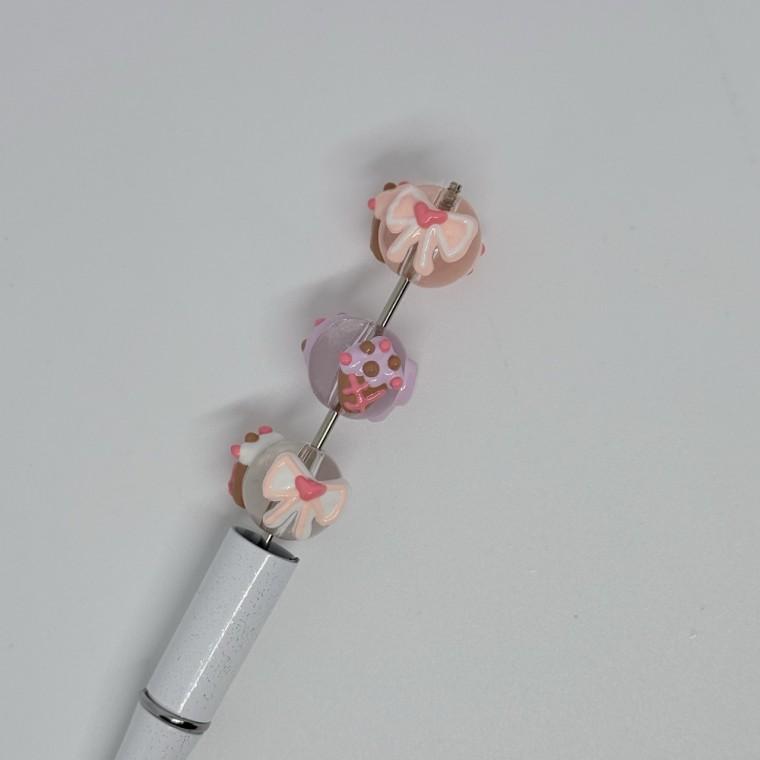 B52 볼펜꾸미기 볼꾸 동대문 꾸미기 DIY 리본 아이스크림 발레코어 구슬 볼