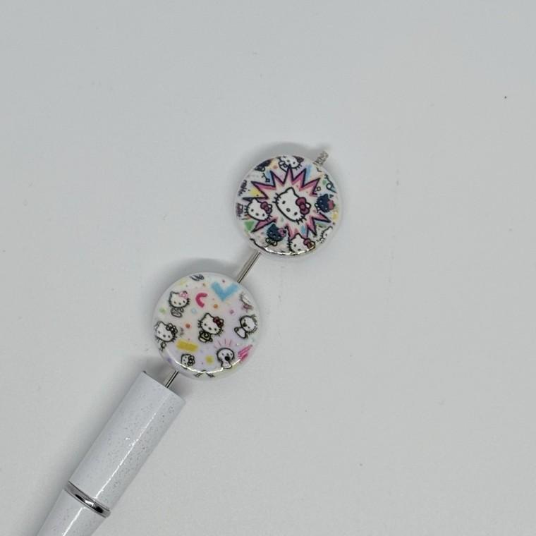 B53 볼펜꾸미기 볼꾸 동대문 꾸미기 DIY 아크릴 원형 KT 고양이 번개