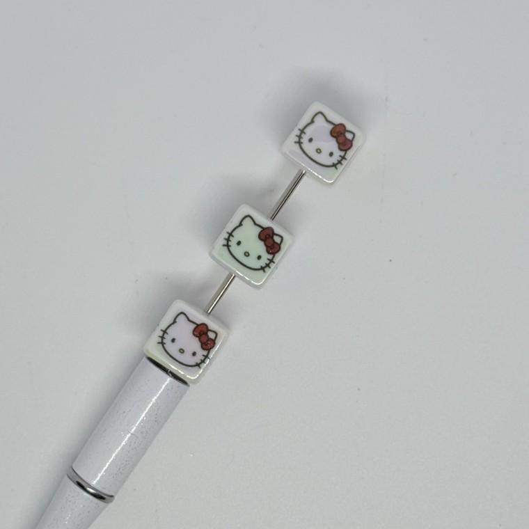 B54 볼펜꾸미기 볼꾸 동대문 꾸미기 DIY 사각 큐브 고양이 KT 캣