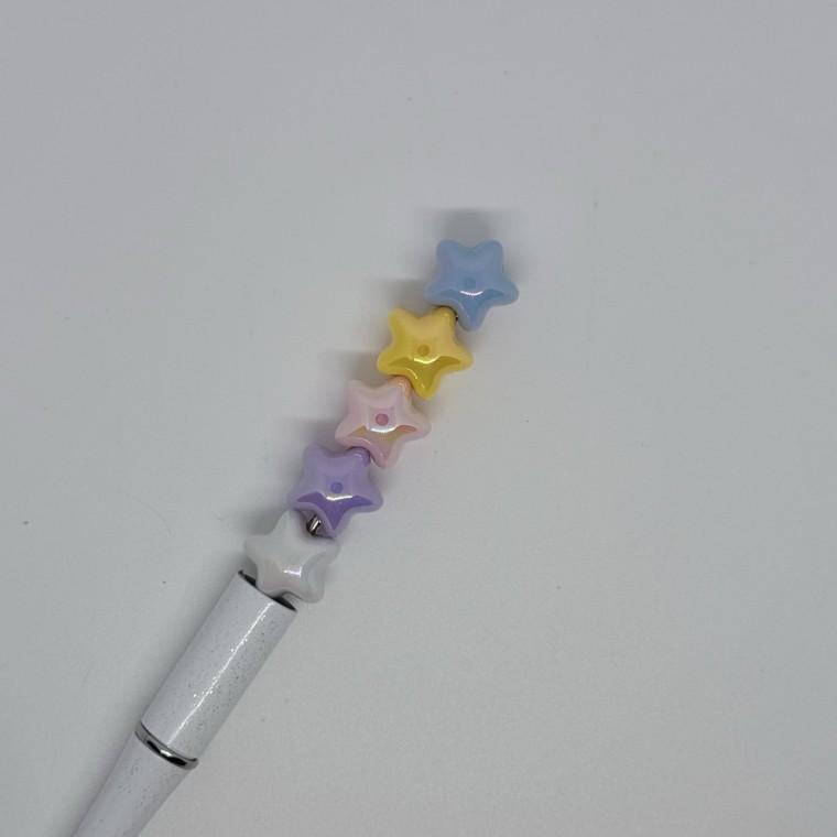 B58 볼펜꾸미기 볼꾸 동대문 꾸미기 DIY 컬러 비비드 아크릴 별 스타 포인트 미니