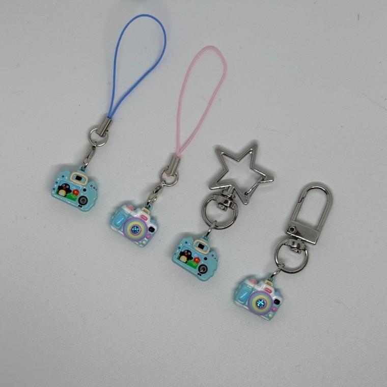 카메라 사진 인화 포토 컬러 알록달록 비비드 DIY 키링 열쇠고리 폰줄 가방꾸미기 포인트 소품샵