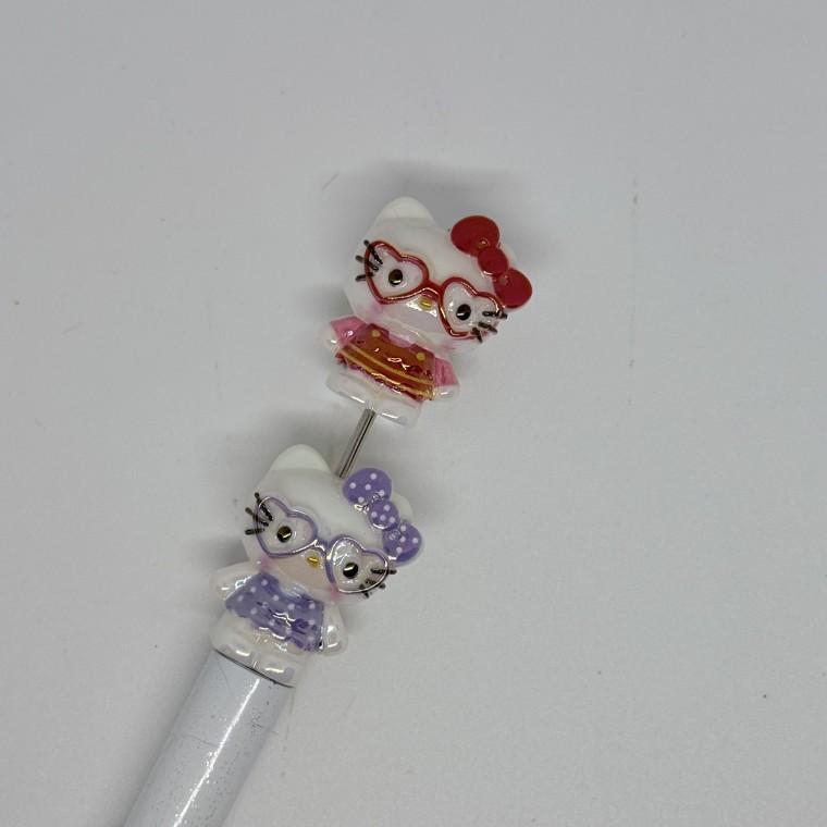 B66 볼펜꾸미기 볼꾸 동대문 꾸미기 DIY 컬러 캐릭터 하트 KT 고양이 바디 전신 피크닉