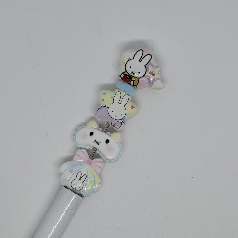B75 볼펜꾸미기 볼꾸 동대문 꾸미기 DIY 컬러 캐릭터 귀여운 토끼 래빗