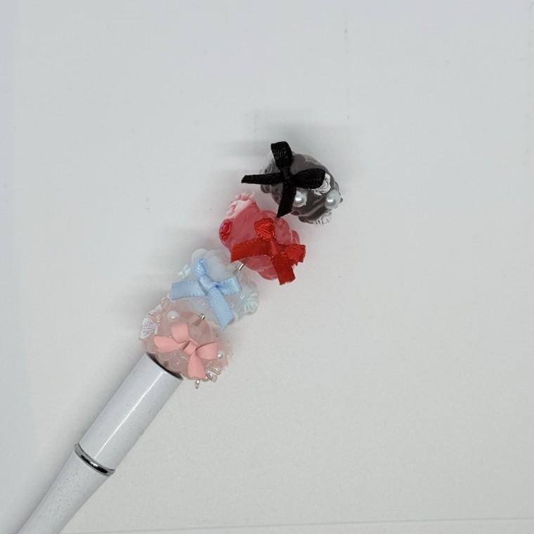 B101 볼펜꾸미기 볼꾸 동대문 꾸미기 DIY 리본 케이크 러블리 디저트 고급 발레코어