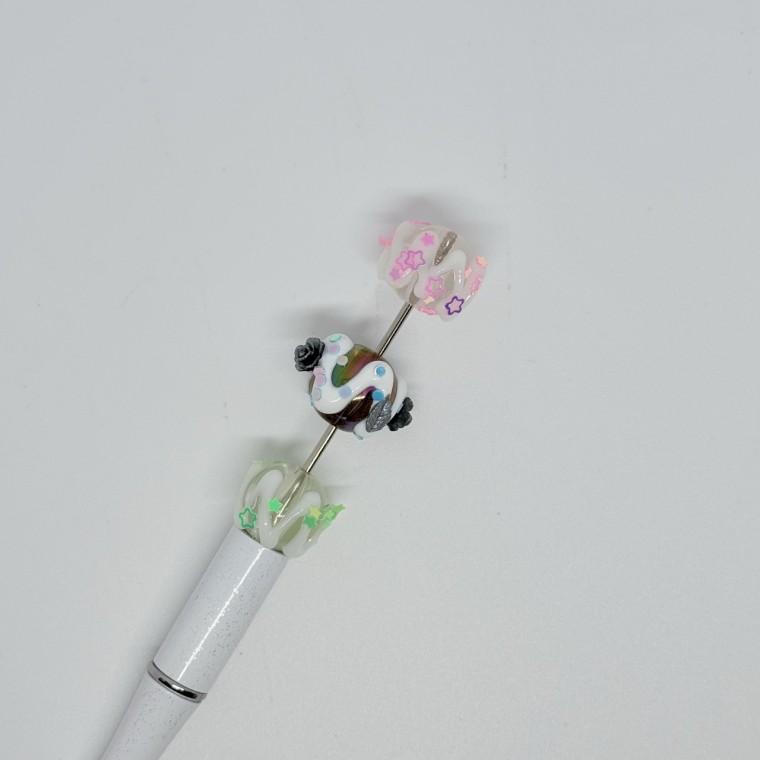 B114 볼펜꾸미기 볼꾸 동대문 꾸미기 DIY 컬러 케이크 사탕 믹스 캔디 꽃