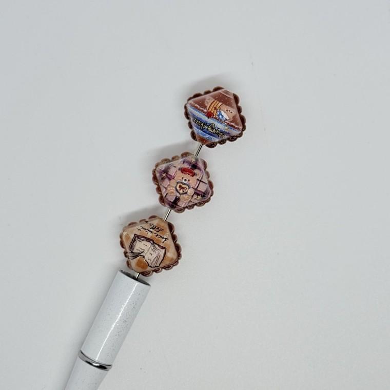 B117 볼펜꾸미기 볼꾸 동대문 꾸미기 DIY 초코 쿠키 사각 사탕