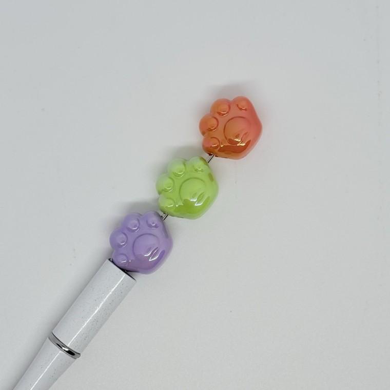 B120 볼펜꾸미기 볼꾸 동대문 꾸미기 DIY 발바닥 곰 인형 풋 핑거