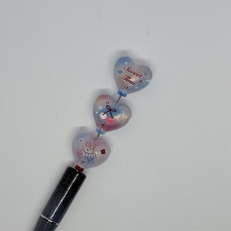 B121 볼펜꾸미기 볼꾸 동대문 꾸미기 DIY 풍선 하트 사탕 토끼 체리 그라데이션