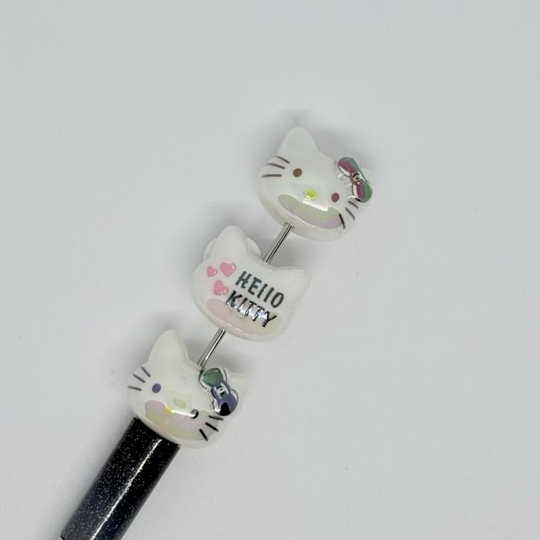 B138 볼펜꾸미기 볼꾸 동대문 꾸미기 DIY KT 고양이 페이스볼