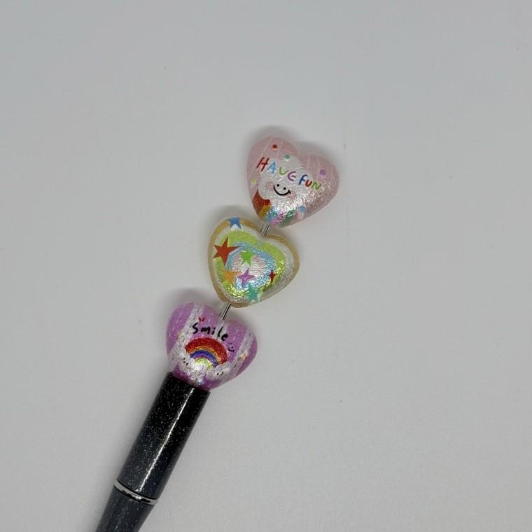 B146 볼펜꾸미기 볼꾸 동대문 꾸미기 DIY 파츠 곰돌이 하트 사탕 풍선