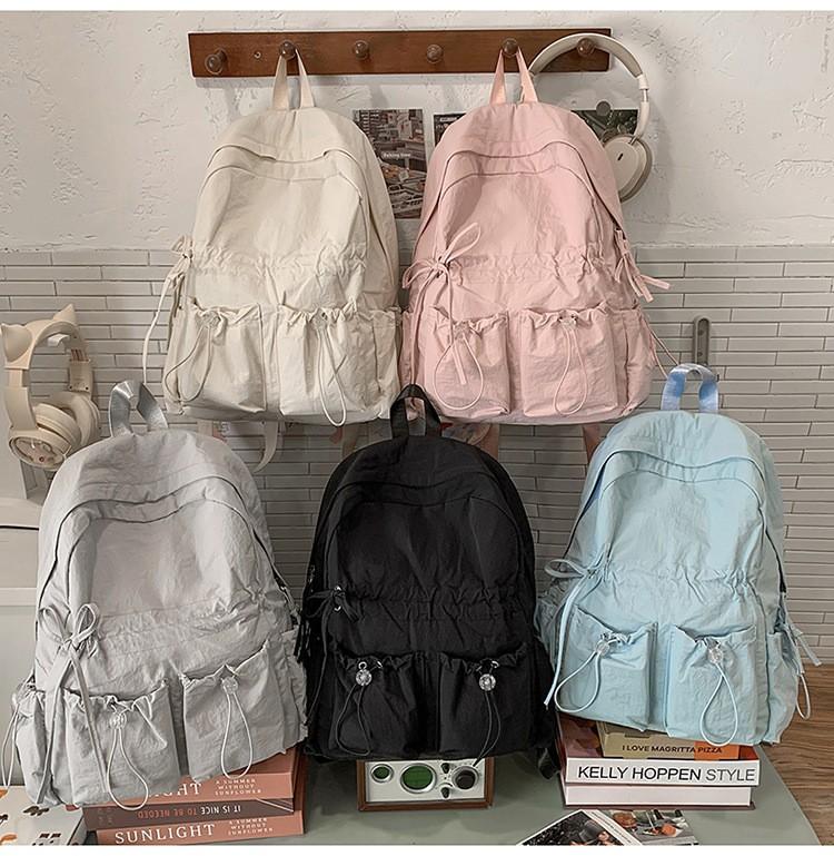 빅사이즈 비비드 핑크 블루 나들이남녀공용 컬러 수납 데일리백 백팩 가방 데일리 대학생 여행