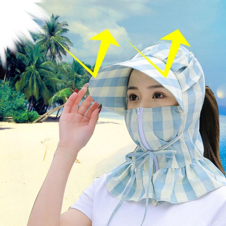 햇빛차단 넥지퍼 썬캡 그늘막 마스크 농사 모자 햇빛차단