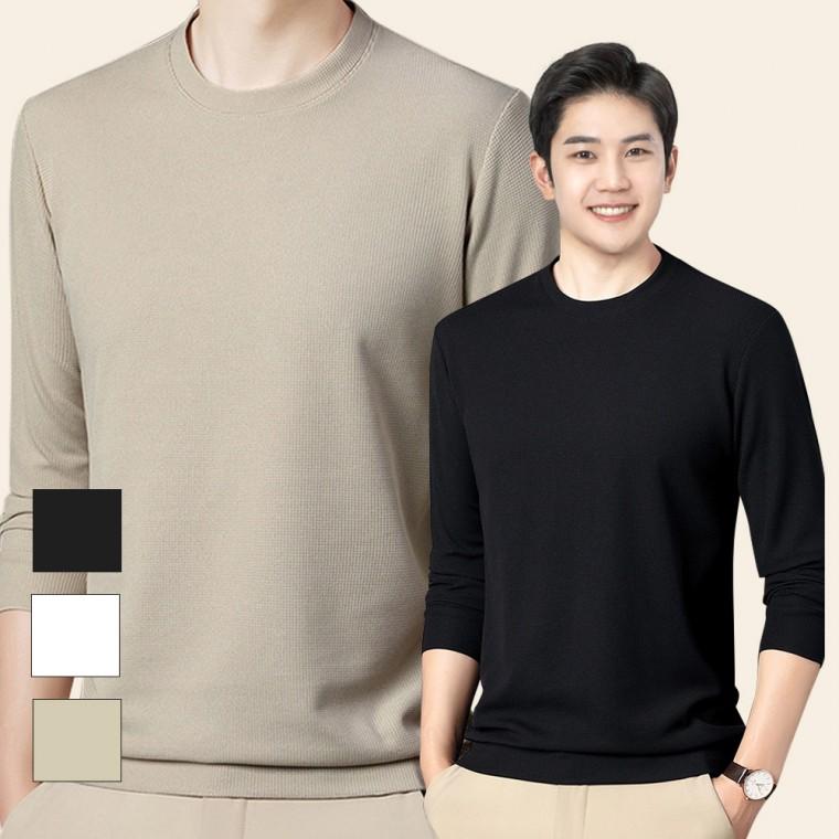 간절기 긴팔 티셔츠 남자 일반핏 라운드 롱슬리브 긴팔티