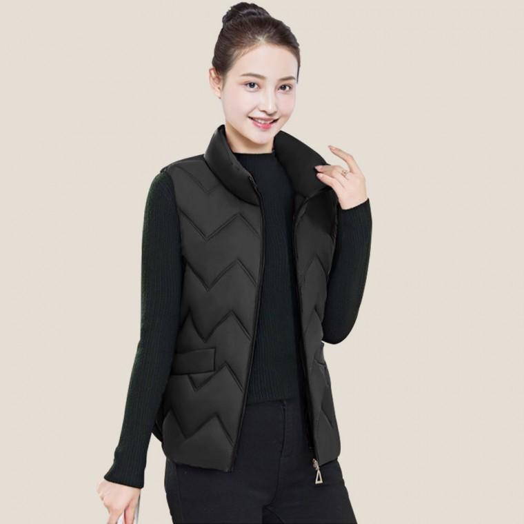 퀼팅 패딩 베스트 간절기 경량 보온 회사 사무실 조끼