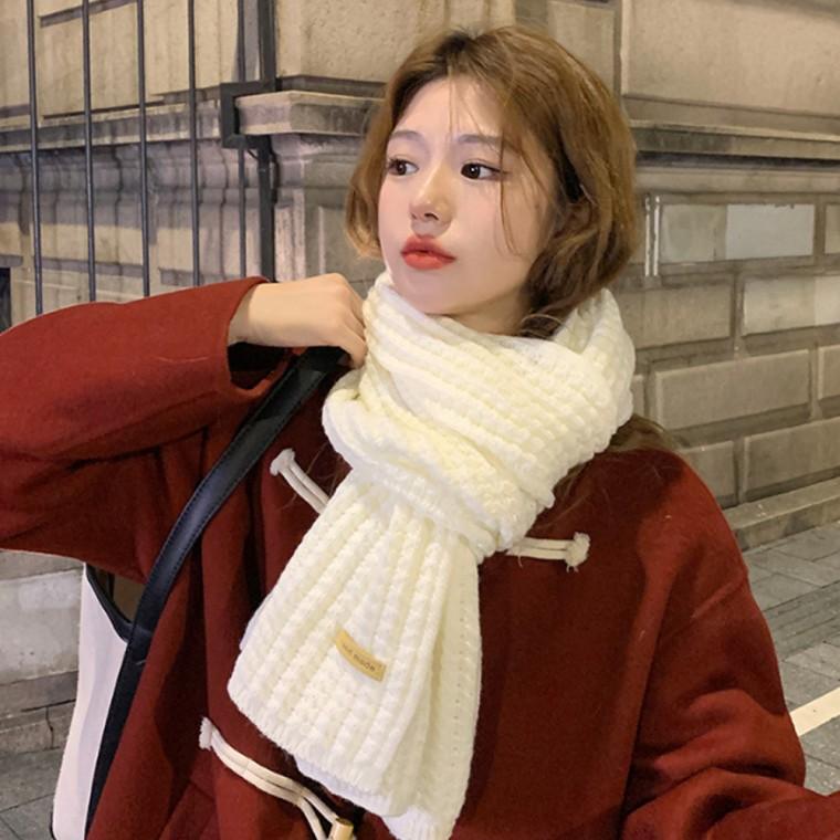 남녀 데일리 목도리 겨울 패션 쁘띠 니트 숏 머플러