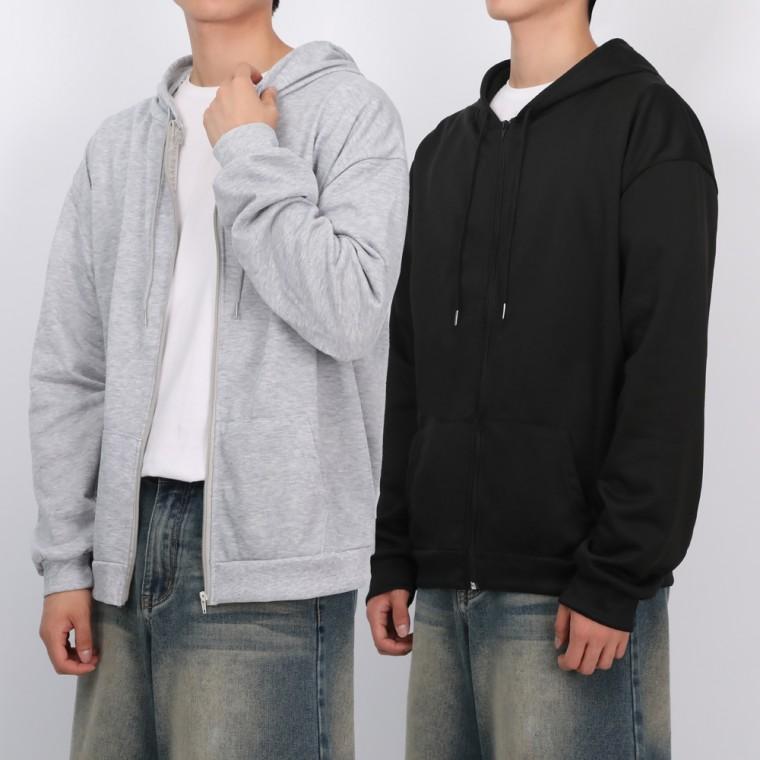 루즈핏 후드 집업 남녀공용 간절기 트레이닝 아우터 잠바