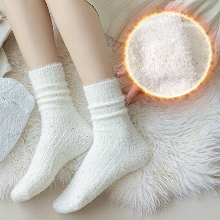 앙고라 양말 부드러운 보온 겨울삭스 두꺼운 여성 장목 6컬러