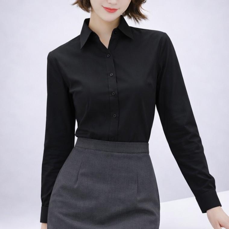 여성 와이셔츠 슬림핏 하객 블라우스 오피스 면접 셔츠 3컬러