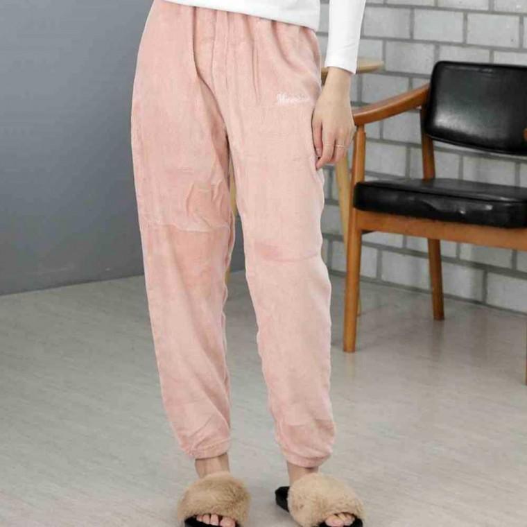 극세사 수면바지 플리스 핑크