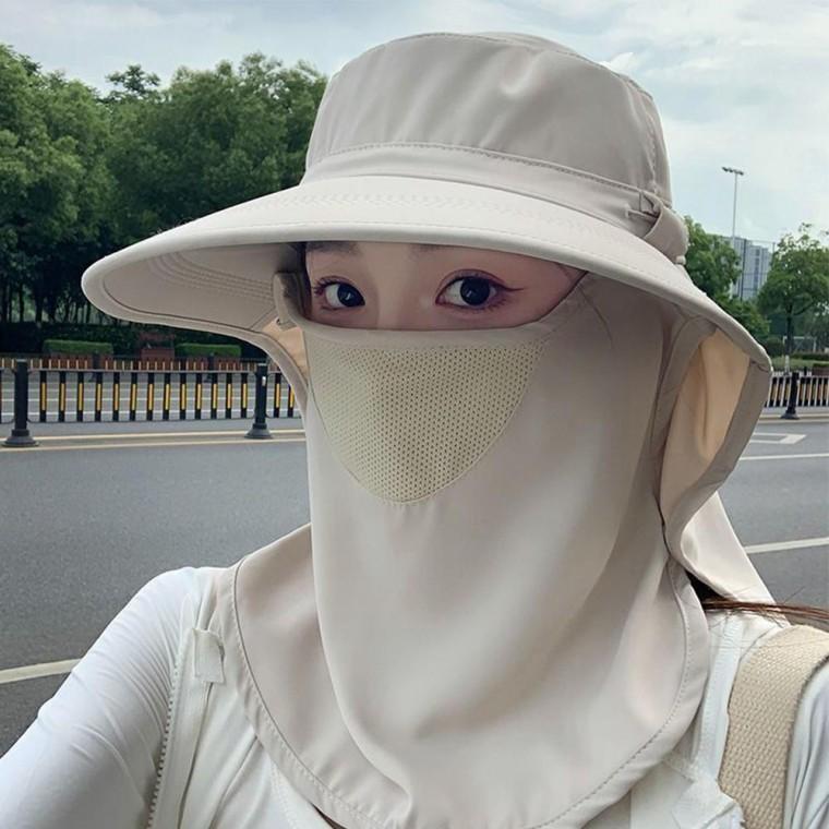 플랩햇 마스크플랩캡 플랩캡 물놀이모자 자외선차단 여성 가리개모자 차단모자