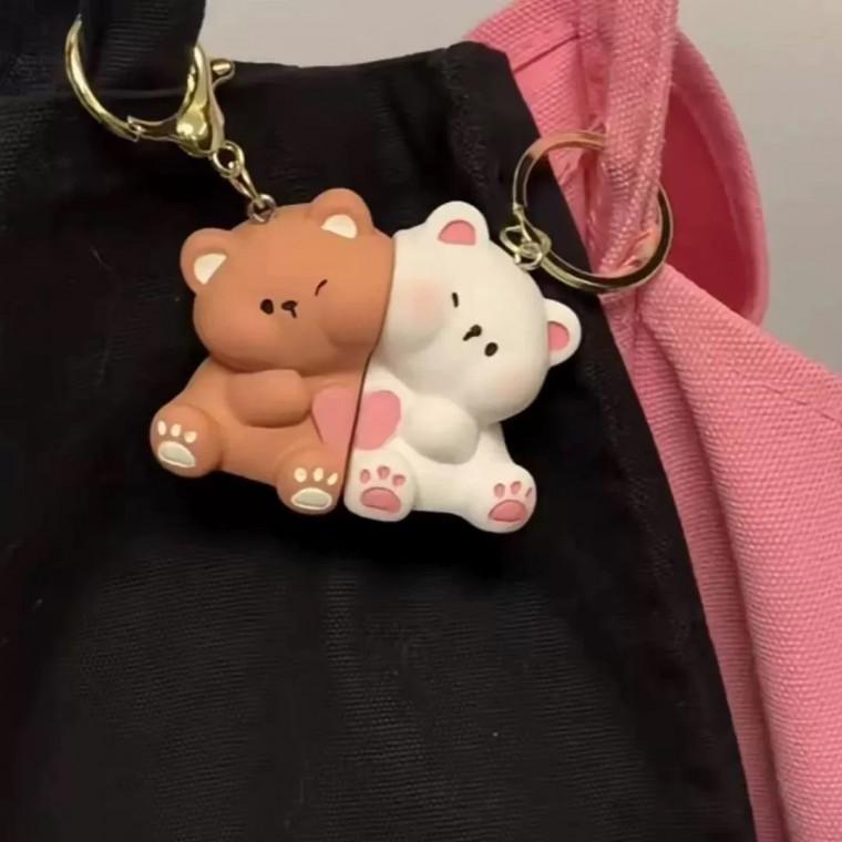 커플 곰돌이 자석 인형 키링 키홀더 참 백참 가방 백 열쇠고리 꾸미기 쓸테없는 친구 우정 커플 선물 커플