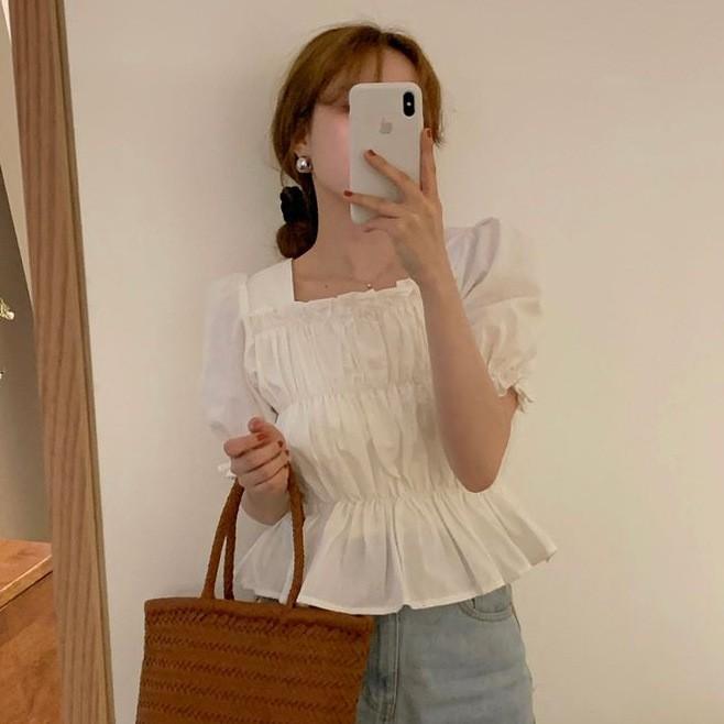 여리여리 셔링 블라우스