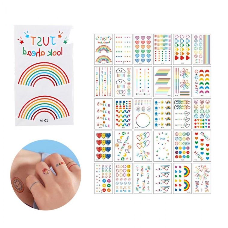 D (30P) 타투스티커 SET 이쁜 헤나 필름 레터링 스티커 패션