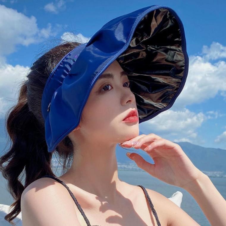 자외선차단 폴딩선캡 머리띠 넓은여자 여성썬캡 햇빛가리개모자 비치모자