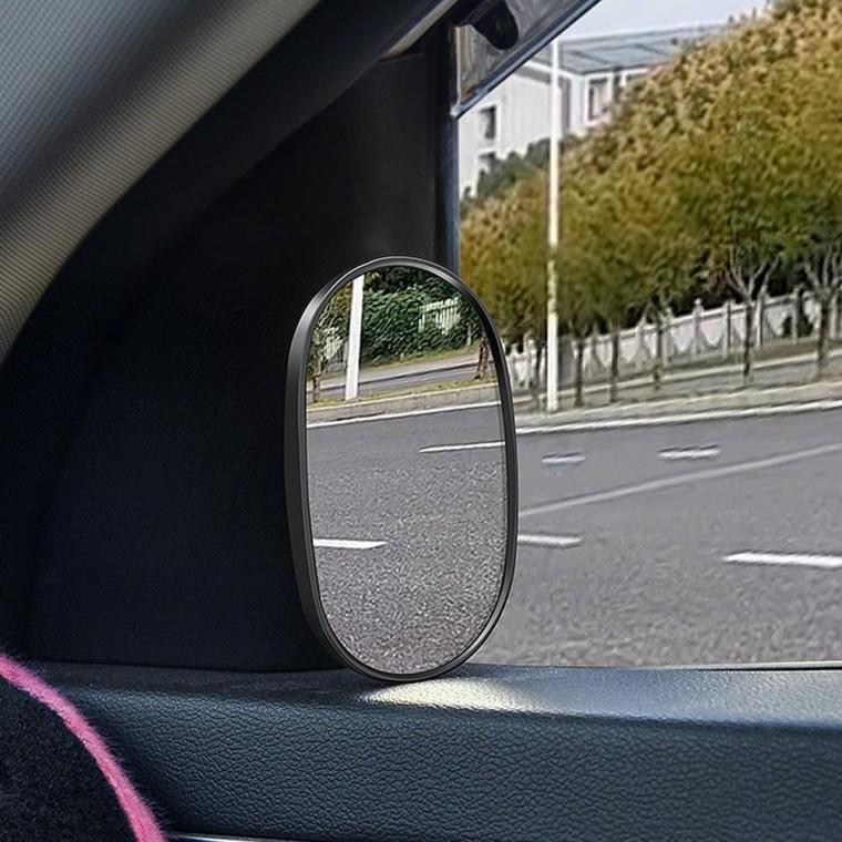 사각지대 보조거울 타원형 블랙 한쌍 사이드미러