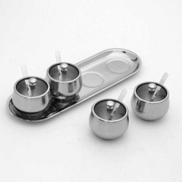 다대기통 양념 단지 업소 스텐 조미료 테이블 스푼