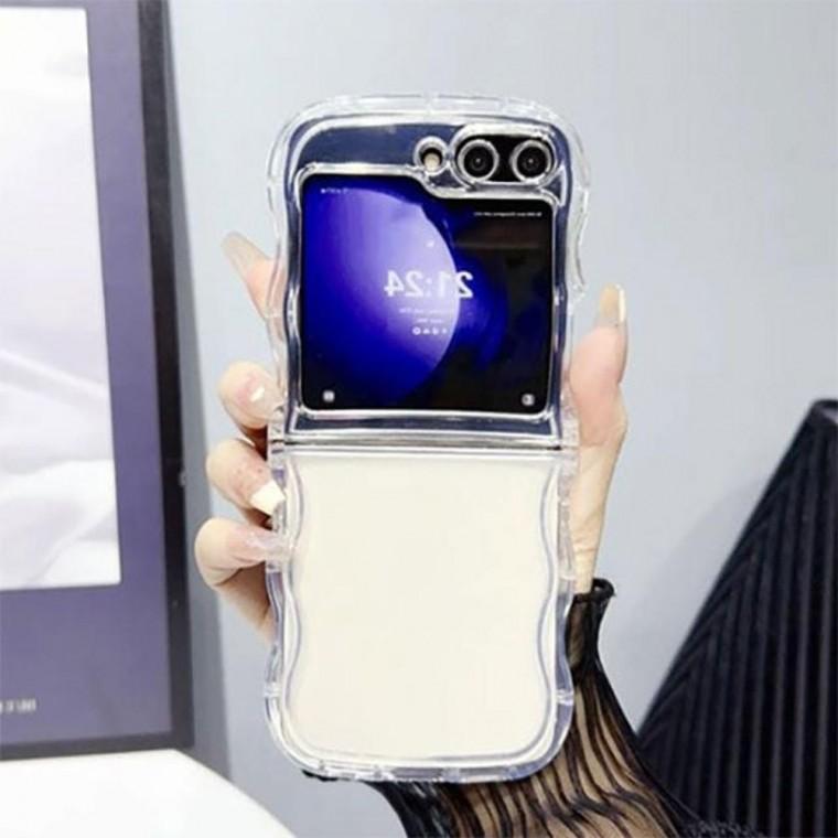 갤럭시Z플립4케이스 갤럭시 Z플립4 핸드폰 케이스 5G 웨이브 투명 젤리케이스