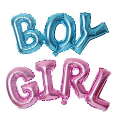 GIRL & BOY 은박 풍선 보이 레터링풍선 파티용품 생일파티 우정여행 사진촬영 기념일 파티용품 셀프촬영