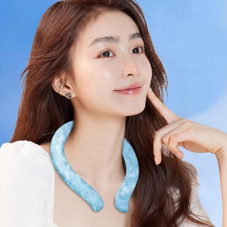 냉감 얼음 넥 블루 쿨링 아이스 골프 여름 쿨러 밴드 운동 목걸이 아이스