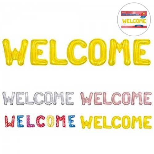 welcome 웰컴 글자은박세트 글자풍선 은박풍선 파티 이벤트 서프라이즈 레터링풍선 영어풍선 꾸미기