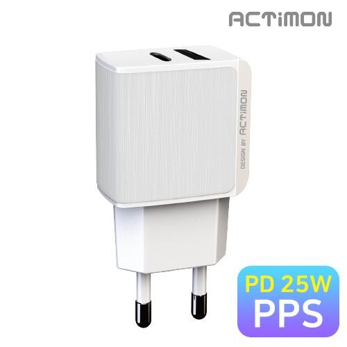 [후니케이스] 엑티몬 가정용 PPS 고속 충전기 PD25W+QC3.0 (케이블미포함)