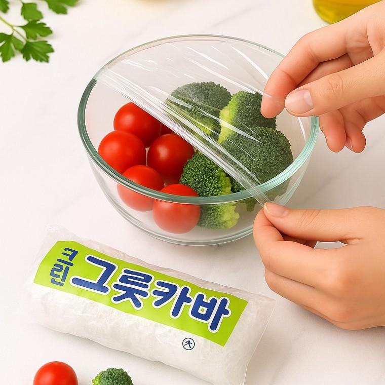 그릇카바 대형 40매 위생비닐 덮개 볼커버 일회용 다용도 식품보관커버