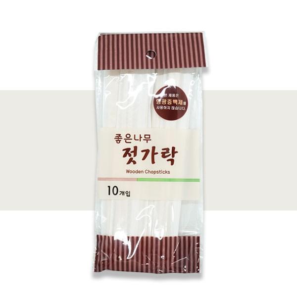 좋은 나무젓가락 10p 개별 종이포장 캠핑용 일회용