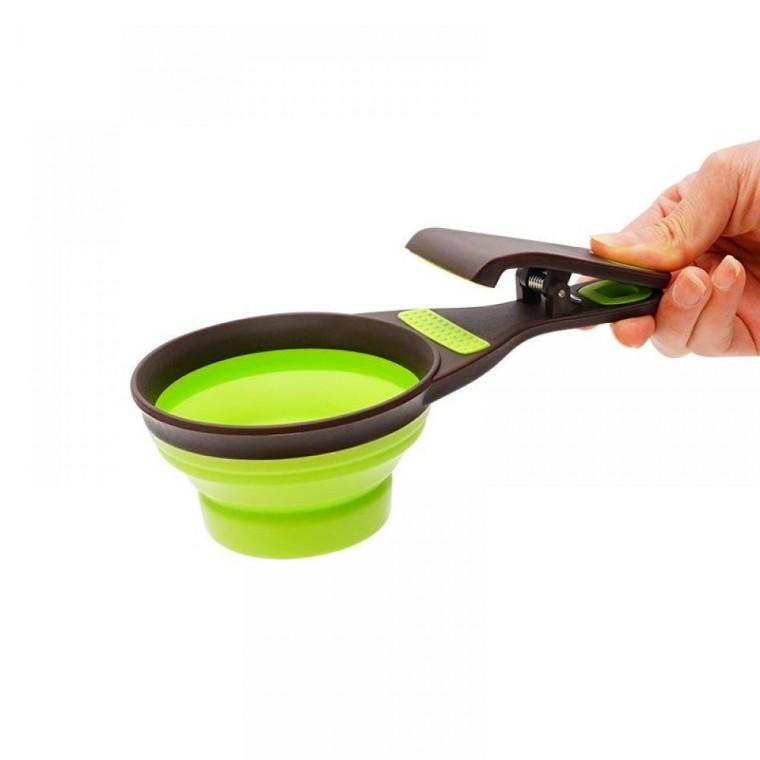 반려동물 사료스푼 밀봉집게 473ML 사료컵 보관집게 사료바가지 PP-10040