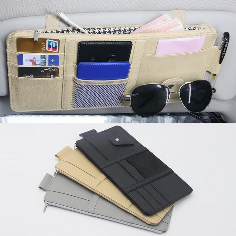 차량용 썬바이저 수납함 햇빛가리개 수납 거치대 PP-10154